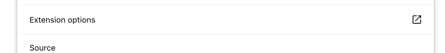 Extension Options